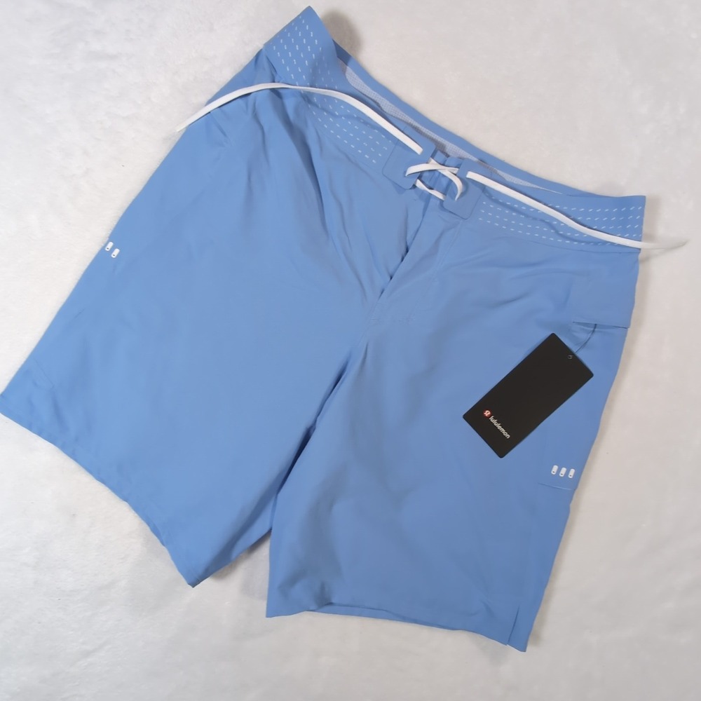 lululemon Current State Board Short Mens 33 Sonic Blue 9 Inch Water Repellent